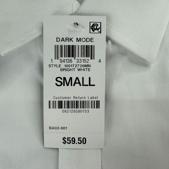 INC Mens Jared Regular Fit Sateen Button Down Shirt White S - Picture 3 of 4